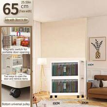 Simple Storage Cabinet, Clothing Storage Closet, Clothes Cabinet, Plastic Household Foldable - White - View 37