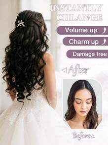 Clip In Hair Extensions, 20 Inch Long Wavy 4PCS Hair Extensions Natural Soft Synthetic Fiber High Temperature Heat Resistance Clip In Hairpieces For Women Weddings Party Daily Use
