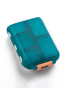 1. Caja de medicina de viaje portátil con 10 compartimentos, a prueba de polvo y humedad, caja de almacenamiento de medicina reutilizable, apta para hombres y mujeres, almacenamiento de vitaminas y suplementos, adecuada para viajes, viajes de negocios, playas de verano, salidas familiares a la playa, trabajo de oficina al aire libre, regreso a la escuela, regalo de Navidad