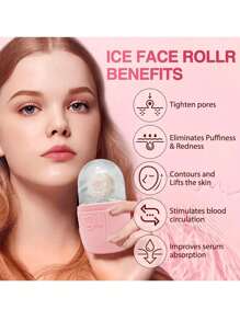 3Pcs Ice Face Roller -Facial Skincare Ice Roller Set,Facial Massage Tool,Silicone Ice Face Roller, Lce Roller,Rose Quartz With Roller Massager And Scraping Gua Plate,For Face & Eye Puffiness Relief, FacialMassager Contour And Enhance Skin Care & Glow,For Eyes, Neck, And Face,Lce Facial RollerMold Cub- Skin Care Toole.Summer Ice Massage Products,Office Supplies School Supplies Travel Essentials.