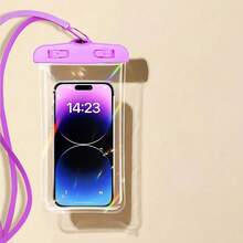 1pc Universal Waterproof Phone Bag With Touch Screen Function, Waterproof Phone Case Compatible With IPhone Galaxy, Waterproof Lightweight Plastic Dry Bag With Hanging Rope, Beach Essentials, Beach Accessories, Pool Float - Multicolor - View 7