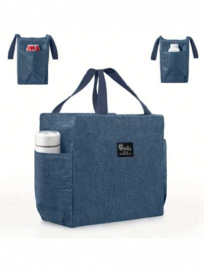 1 قطعة، حقيبة صندوق غداء عازلة للحرارة ومقاومة للماء للطلاب وموظفي المكاتب - إكسسوار سفر مثالي وأداة مطبخ لوجبات صحية أثناء التنقل، حقيبة للمدرسة وملحقاتها