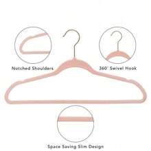 Velvet Clothing Adult Hangers, 30 Pack, Pink, Space Saving