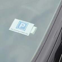 1 件 Clear View 汽车文件整理器，透明塑料票据收据夹 - 自粘式仪表盘整理器