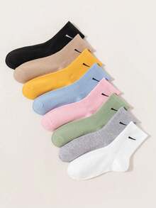 8 Pairs Breathable Men's Athletic Crew Socks - Multicolor - View 7