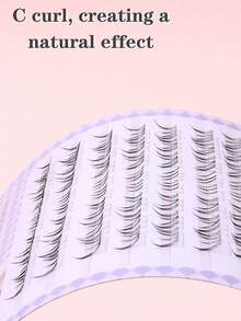80 piezas de pestañas postizas naturales para parte inferior de los ojos, aspecto natural, adecuadas para principiantes, rizo C, color negro, tallo transparente y suave, pelaje de visón falso - C - Ver 5
