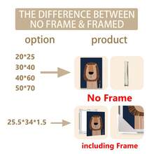 1pc Canvas Hanging Picture, Navy Blue, Nursery Wall Art Print, Digital Nursery Art, Jungle Animals Print, Nursery Artwork, Kids Room Wall Art, Animal Art Print - Kids Room Decor - Multicolor - View 10