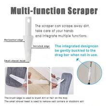 Microfibre Floor Spray Mop For Floor Cleaning, 360° Swivel Head With 3 Replacement Pads, 350ML Refillable Bottle & 1 Scraper - White - View 9