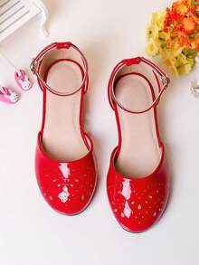 Simple Style Casual Summer Vacation Sandals For Girls - Red - View 5