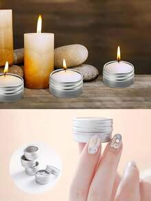 1/3/5个装（5毫升-100毫升）便携式铝制储物罐，带盖 - 耐用金属容器，防漏，可重复使用螺旋盖，不含甲醛，适用于化妆品、护肤品、润唇膏、面霜 - 小巧便携的美容收纳罐，也可用于存放药丸、珠子、香料和小物件 - 多种尺寸圆形容器，化妆品，价格实惠，可用于房间装饰、梳妆台、旅行、卧室、化妆配件、圣诞礼物、化妆品、化妆工具、便宜货、礼品、女士礼品、圣诞礼物 - 銀色 - 查看 6