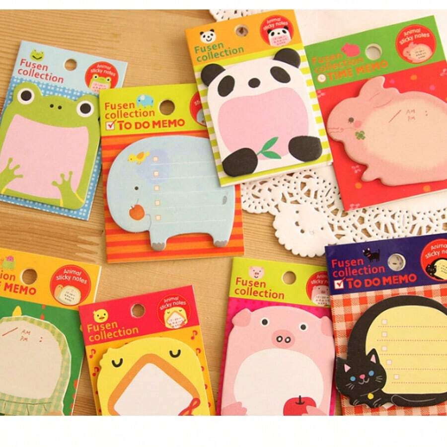 Creative Cute Notes Everything Stickers Primary School Gift Message Stickers Cartoon Animal Stickers Wholesale - Multicolor - View 1