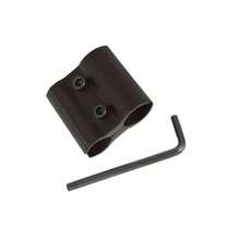 Outdoor Shooting Illumination Flashlight Clip, Matte Black Dual-Rail Aluminum Alloy Laser Sight Mount, Sports Optical Bracket