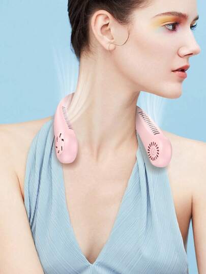 免提颈扇 - 三速 USB 可充电可穿戴风扇，1200mAh 便携式个人冷却器，适用于户外/运动/办公室，超静音 <40dB 运行，是通勤者/运动员/老年人的时尚夏季礼物，非常适合父亲节和夏季旅行、母亲节礼物、生日礼物