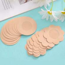 100PCS Cloth Nipple Cover Teat Hide Women Disposable Nipple Pasties Piece Breast Petals Invisible Bra Padding Chest Sticker Patch Covers No Marks Prevent Exposure