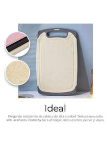 Juego de 3 Tablas de Cocina para Picar y Cortar Alimentos - Beis - Ver 2