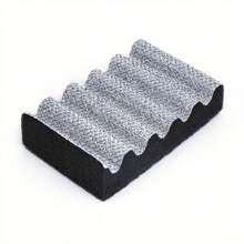 3-In-1 Grill Scrubber With Abrasive-Resistant Fibers, Effortless Rust Removal & Deep Gap Cleaning For Cast Iron Grates/Griddles, Heavy Duty BBQ Brush For Outdoor BBQ, Camping & Patio Maintenance (Black/Red)