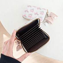Bow Knot Pendant Cute Card Holder Sweet Mini Ultra-Thin Compact Large Capacity Multi-Card Student Card Case For Women Wallet Mini Wallet Purse Wallet Card Wallet - Multicolor - View 3
