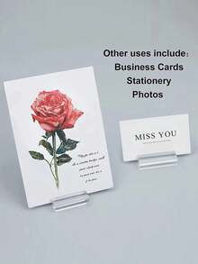 亚克力签名桌座位卡布置透明卡槽底座明信片婚卡架桌号牌架，透明亚克力卡槽底座明信片卡架婚卡架桌号牌桌卡展示架。