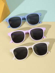 3pcs Retro Children's PC Frame Riveted Fashionable Glasses, Suitable For Picnics, Gatherings, Parties, Stage Performances - Multicolor - View 6