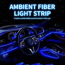 Innenraum-LED-Lichtleiste mit Fernbedienung für Auto, Auto-Neonlicht synchronisiert mit Musik, Innenraum-Ambientebeleuchtungs-Kit für Fahrzeugzubehör