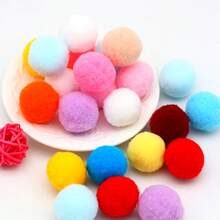 High-Elastic 3cm Fluffy Pompoms Balls 30mm Soft Pom Poms For Hobby Supplies And DIY Creative Arts Crafts Party Making Decoration 21pcs (20g) - Multicolor - View 34