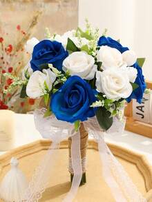 Bó hoa cưới cho phù dâu (1 bó) - Bó hoa cầm tay 20-23 cm, hoa giả dùng trang trí tiệc cưới, lễ kỷ niệm, ngày Valentine. - Nhiều màu - Xem 3