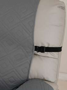 Funda de sillón reclinable acolchada de 1 plaza con correa elástica ajustable, de unicolor y antipolvo - Se ajusta a la mayoría de los sillones reclinables