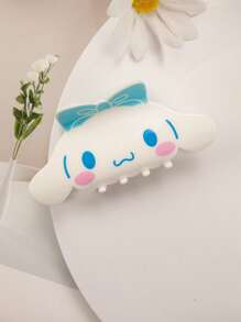 Sanrio Sanrio 1pc Glossy Square Scratch Clip Cinnamon Dog Cute Sweet Cartoon Fashion Versatile Simple Hairpin Women's Headdress, Ideal Choice For Mother's Day Summer