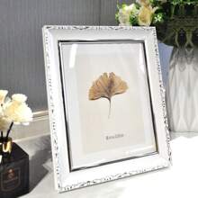 1pc Retro Style Picture Frames For Wall And Table,White Golden Silvery Dark Gray Rose Color,Suitable For 3.5x5in/4x6in/5x7in/6x8in/8x10in/A4 Photo Paper Exquisite Room Decor And Beautiful Wall Decor,Suitable For Various Indoor Scenes Such As Bedrooms, Offices, Restaurants, Corridors, Etc.,As A Gift For Mother's Day, Father's Day, Halloween, Christmas, New Year. Without Cardboard And Photo Paper