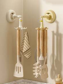 1 个吸盘挂钩，防锈 6 爪壁挂式浴室挂钩，防水，适用于厨房