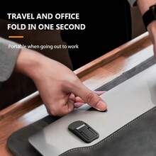2pcs Adjustable Laptop Stand | ABS Material, Multifunctional Phone Holder, Portable No-Install Self-Adhesive Invisible Riser, Dual-Angle Adjustment Design, Portable Office Desk Keyboard Tray, Compatible With MacBook Pro/Air, Surface, Etc. | Black/Silver Color Options, Ergonomic Design For Office & Gaming - Multicolor - View 4