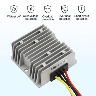Regulador convertidor de potencia CC/CC reductor impermeable de 30-90V a 12V 1-30A
