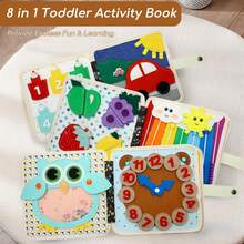 1pc Montessori Busy Book, Children's Busy Board, Felt Quiet Book, Preschool Learning Activity, Educational Sensory Toy, Suitable For Airplane And Car Travel, Birthday, Christmas, New Year Gifts, Children's Gifts - Small Hedgehog - View 7