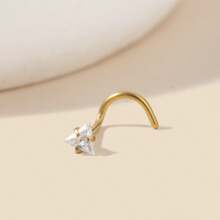 1/5pcs Fashion Charming Minimalist 316L Stainless Steel Inlaid Heart, Star, Geometric, Round, Square Zirconia Unisex Nose Rings, Disposable Piercing Tools, Body Jewelry Accessories, Great Gifts