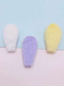 14pcs Double-sided Cute Plush Bunny Ear Diy Hair Clips, Headbands, Hair Accessories