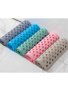 Tapis de bain antidérapant avec ventouses, tapis de douche à séchage rapide avec design à trous ronds, anneaux de massage, convient pour les salles de bain domestiques et d'hôtel, baignoires, gris, bleu ciel, essentiels de salle de bain d'hôtel | Tapis de bain de massage | Tapis de douche, tapis de salle de bain