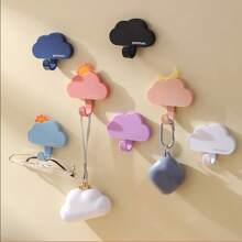 1 Pc Sun Moon Adhesive Hook No Hole Door Rear Wall Hanging Strong Load Bearing Party Activities No Trace Hook