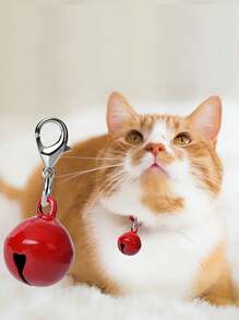 3/5 piezas Campanas de collar de mascota de hierro, broche, accesorio multifuncional, adecuado para gatos y perros, collares de cachorro, accesorios para mascotas | Collares decorativos para mascotas | Collares para mascotas, campanas de collar para mascotas