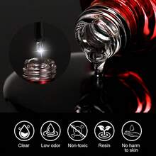 جل طلاء أظافر شفاف بتأثير انتشار الأزهار 15 مل، طلاء أظافر فني بتأثير ألوان مائية نمر، مناسب للمناكير والبديكير