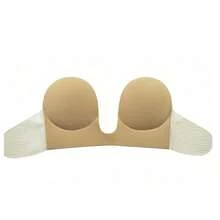 Women's Sticky Self Adhesive Invisible Strapless Reusable Silicone Push Up Backless Bra, Adhesive Bra Reusable Strapless Silicone Gathering Invisible Adhesive Bra Backless Dress - Multicolor - View 13