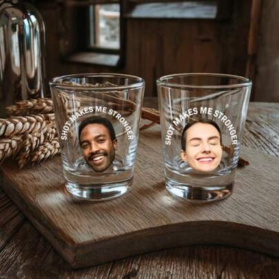 Custom Shot Glass With Picture On, Personalized Favors For 21st Birthday Party, Wedding Face Shot Glasses, Funny Tequila Shot Groomsman Gift, Multi-Functional, Durable, Ornamental, Reusable, Exquisite, Stylish, High-Quality, Colorful, Modern, Custom, Personalized, Unique, Ideal Gifts For Him, Tea Room, Home, Garden, Office, For Anniversaries, For Valentine's Day, For Mother's Day, For Birthdays, For Father's Day, For Graduation, For Weddings, For Housewarming, Delicate Romance