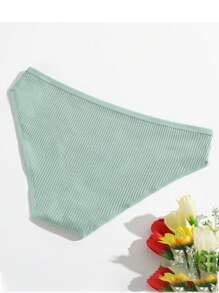 8pcs/Pack Women Low-Rise Solid Color Breathable Lifting Triangle Panties, Dual-Layer Crotch Design For Girls