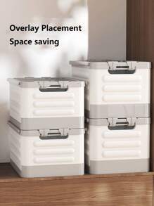 1pc Foldable Book Box With Wheels, Storage Box For Student Classrooms, Trolley Organizer Box For Dormitories, Book And Miscellaneous Storage Box