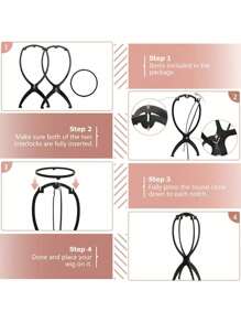 Wig Stand, Wig Head Stand For Multiple Wigs Collapsible Holder Wig Display Tool Travel Stand For All Wigs, Portable Wig Holder Hat Display Portable Travel Wig Holder Stands For Multiple Wig Head Stand Stable Back To School