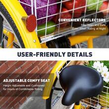 Viribus 24"/26" 7-Speed Adult Trike Tricycle 3-Wheel Bike W/Basket For Shopping - 黑色 - 查看 7