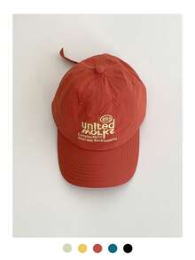 Joivida 1 szt. Miękka czapka baseballowa z haftowanym napisem Crown w kolorze żółtym, nowy model na wiosnę/lato dla kobiet, szybkoschnący, oddychający kapelusz przeciwsłoneczny, czapka z daszkiem w blokach kolorów, lekka czapka chroniąca przed słońcem