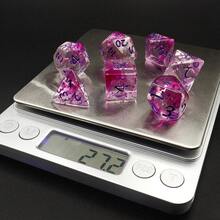 7pcs Acrylic Transparent Multifaceted Dice, Board Game Dice For Home Gatherings And Parties