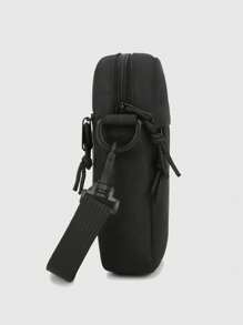 Oxford Shoulder Bag Mini Black Mobile Phone Bag Waist Pack Men Simple And Casual Crossbody Bag Sling Bag For Man Man Bag Cross Body Bag Side Bag Students School Supplies Fall Messenger Bag