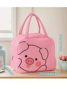 1pc Printed Lunch Bag, Aluminum Foil Insulated Portable Portable Lunch Bag, Waterproof Portable Design, Suitable For School And Office Use - Keep Food Fresh And Delicious, Bento Bags, Tote Bags, Kitchen Picnic Food Storage Bags, Back To School, Outdoor Carrying Bag