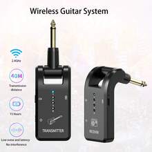 升级版 2.4GHZ 无线吉他系统内置可充电锂电池无线吉他发射器接收器适用于电吉他贝斯电子管乐器